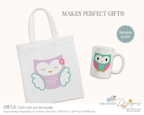 Owl SVG Bundle SVG Aja Nicole Designs 
