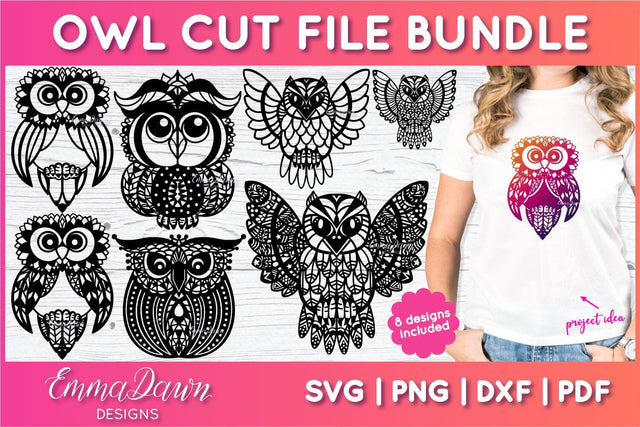 Owl SVG Bundle SVG Emma Dawn Designs 