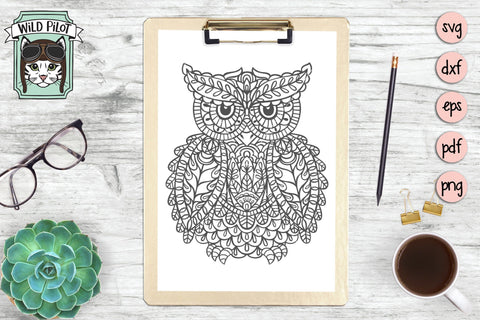 Owl SVG Cut File SVG Wild Pilot 