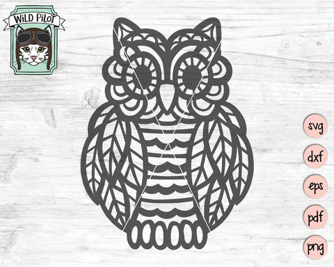 Owl SVG Cut File SVG Wild Pilot 