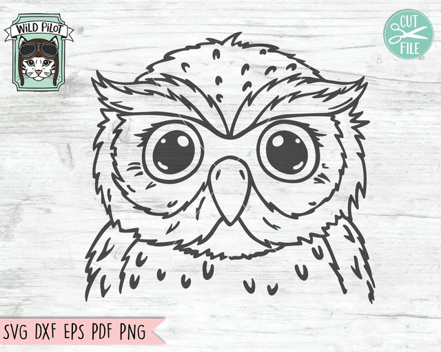 Owl svg file, Owl cut file, Animal Face, Cute Owl svg, Owl Face svg, Animal svg file, Animal Face, Reading svg file, Book Lover, Library svg SVG Wild Pilot 