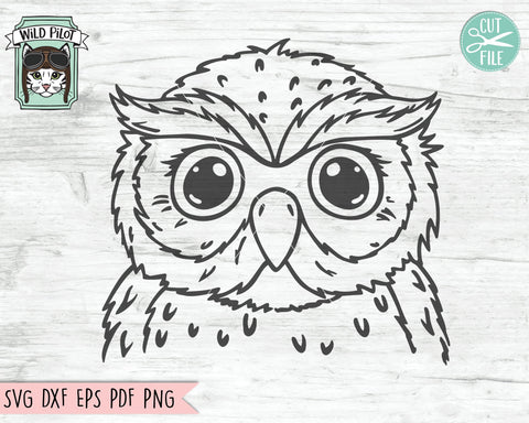 Owl svg file, Owl cut file, Animal Face, Cute Owl svg, Owl Face svg, Animal svg file, Animal Face, Reading svg file, Book Lover, Library svg SVG Wild Pilot 