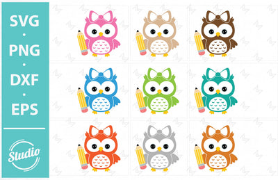Owl Svg File, Owl monogram Svg, Owl Pencil, Owl Face Svg, Png, Dxf, Eps. SVG SailorMoonDigitals 