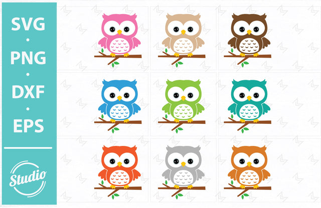 Owl Svg File, Owl on a branch Svg, Cute owl Svg, Png, Dxf, Eps. SVG SailorMoonDigitals 