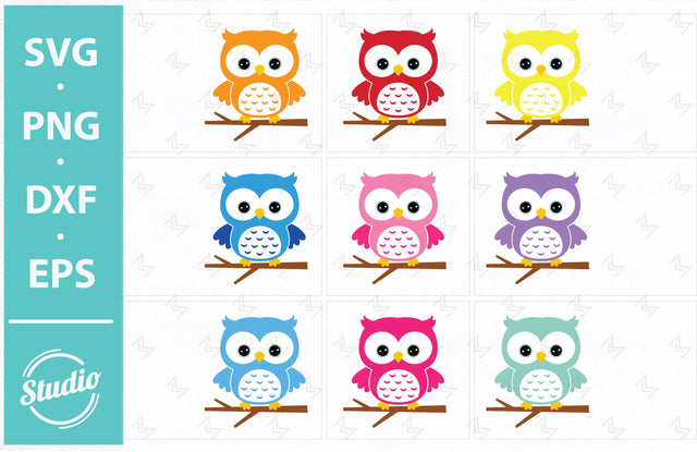Owl Svg File, Owl on a branch Svg, Cute owl Svg, Png, Dxf, Eps. SVG SailorMoonDigitals 