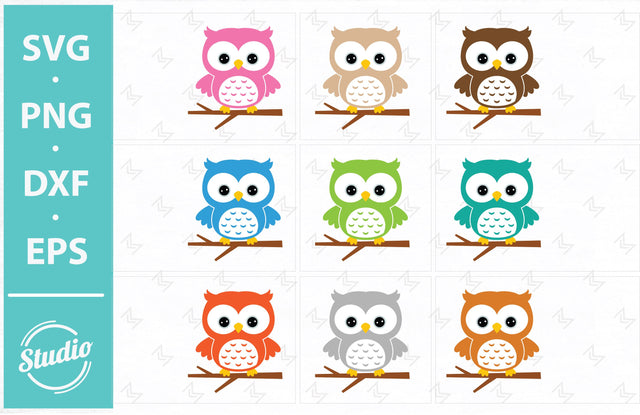 Owl Svg File, Owl on a branch Svg, Cute owl Svg, Png, Dxf, Eps. SVG SailorMoonDigitals 