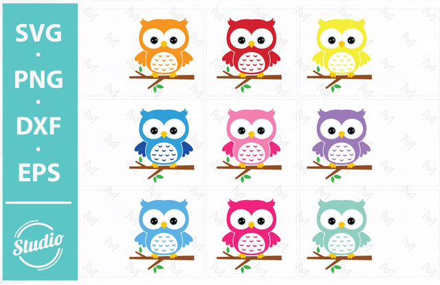 Owl Svg File, Owl on a branch Svg, Cute owl Svg, Png, Dxf, Eps. SVG SailorMoonDigitals 