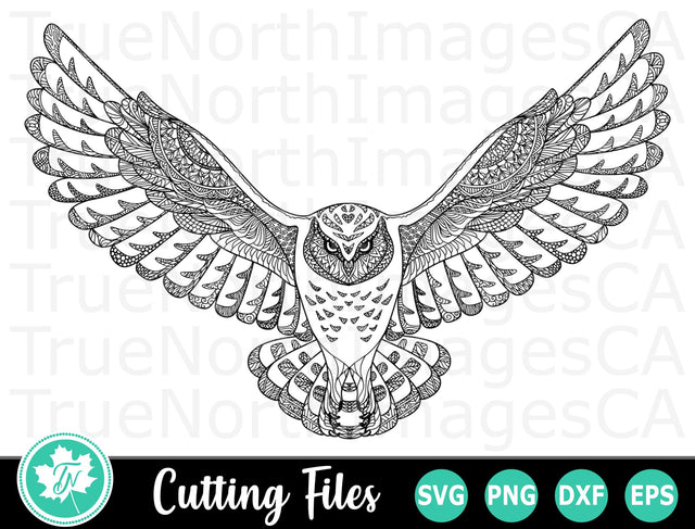 Owl SVG | Zentangle SVG | Mandala SVG SVG TrueNorthImagesCA 