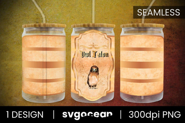 Owl Talon Can Glass PNG Sublimation SvgOcean 