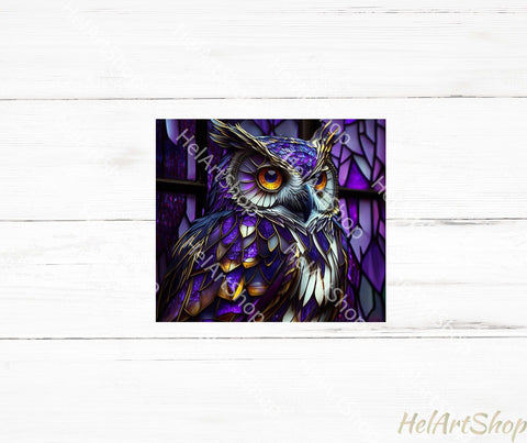 Owl Tumbler Wrap, 20Oz Skinny Tumbler PNG Sublimation _HelArtShop_ 