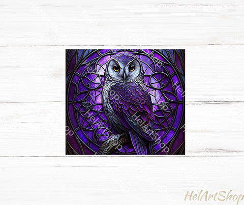 Owl Tumbler Wrap, 20Oz Skinny Tumbler PNG Sublimation _HelArtShop_ 