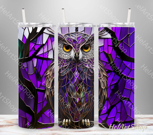 Owl Tumbler Wrap, 20Oz Skinny Tumbler PNG Sublimation _HelArtShop_ 