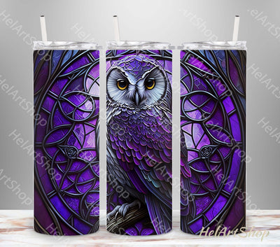 Owl Tumbler Wrap, 20Oz Skinny Tumbler PNG Sublimation _HelArtShop_ 