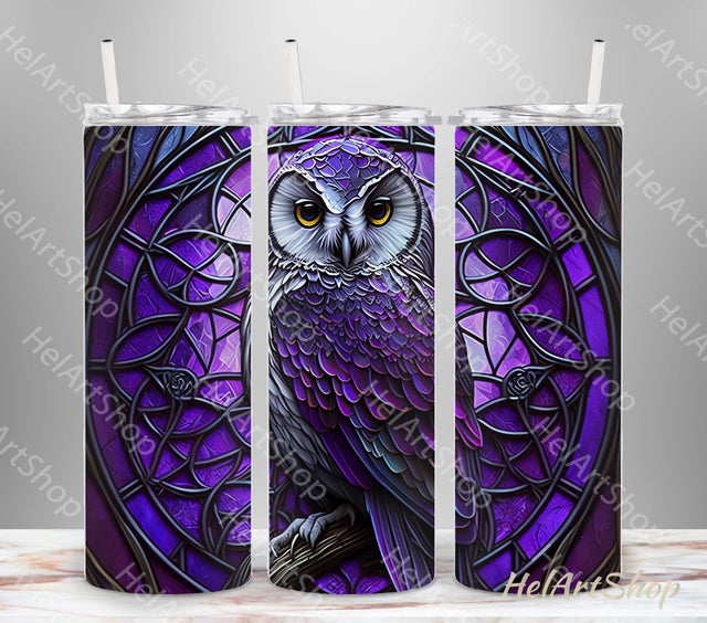 Owl Tumbler Wrap, 20Oz Skinny Tumbler PNG Sublimation _HelArtShop_ 
