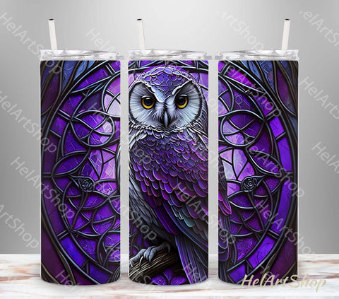 Owl Tumbler Wrap, 20Oz Skinny Tumbler PNG Sublimation _HelArtShop_ 