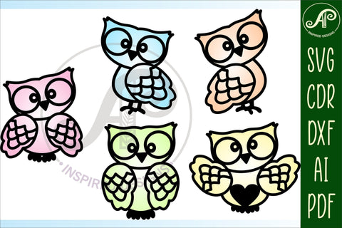 Owl two layer laser cut SVG files SVG APInspireddesigns 