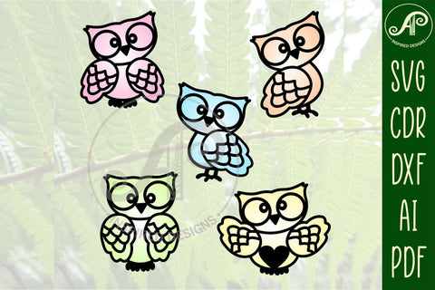 Owl two layer laser cut SVG files SVG APInspireddesigns 
