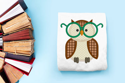 Owl with Glasses Applique Embroidery Embroidery/Applique DESIGNS Risa Rocks It 