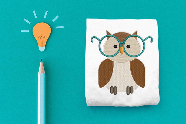 Owl with Glasses Mini Embroidery Embroidery/Applique DESIGNS Risa Rocks It 