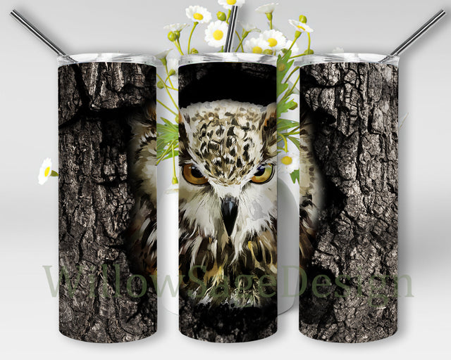 Owl Wood Tumbler Design Png, Owl 20oz Tumbler Template, Owl Sublimation Design, Owl Tumbler Png, Digital Download Sublimation WillowSageDesign 