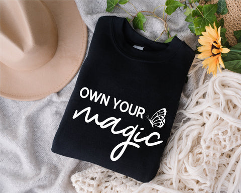 Own Your Magic, Butterfly Svg, Motivational Svg, Girly Svg, Inspirational Svg, Positive Svg, Magic Svg, Make Your Own Magic, shirt design SVG Fauz 