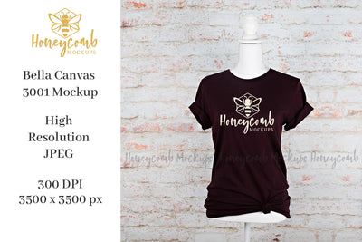 Oxford Black 3001 Mockup, Bella Canvas Mockup, Mannequin Mockup, Women's T-Shirt Mockup Mock Up Photo Honeycomb Mockups 