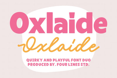 Oxlaide – The Bold and Playful Display Font Font Four Lines Std. 