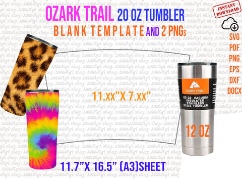 Ozark Template, Ozark Bundle Template, Ozarls Svg, Ozark 20oz and 30oz Templates Full Wrap Cricut and Silhouette sublimation Svg Docx Dxf SVG 1966digi 