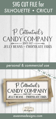 P. Cottontail Candy Company - SVG SVG Ewe-N-Me Designs 