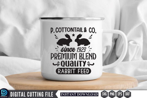 P. cottontail & co. since 1923 premium blend quality rabbit feed SVG SVG DESIGNISTIC 