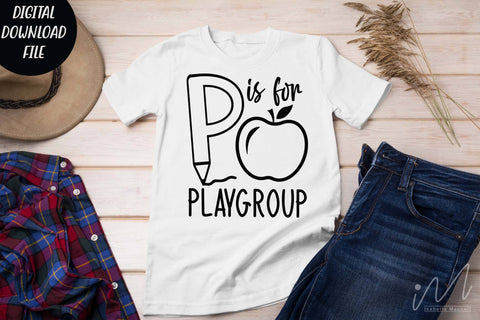 P is for playgroup svg, playgroup teacher t shirt, cool teacher svg, gift for teacher svg,teacher cricut SVG Isabella Machell 