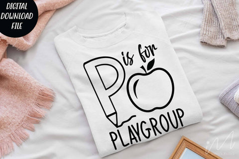 P is for playgroup svg, playgroup teacher t shirt, cool teacher svg, gift for teacher svg,teacher cricut SVG Isabella Machell 