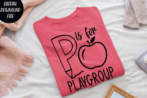 P is for playgroup svg, playgroup teacher t shirt, cool teacher svg, gift for teacher svg,teacher cricut SVG Isabella Machell 