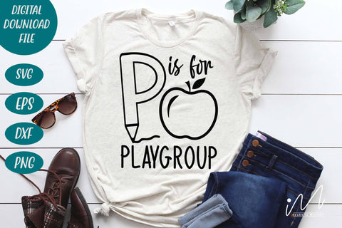 P is for playgroup svg, playgroup teacher t shirt, cool teacher svg, gift for teacher svg,teacher cricut SVG Isabella Machell 