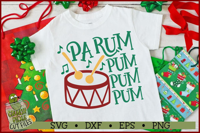 Pa Rum Pum Pum Pum Christmas SVG File SVG Crunchy Pickle 