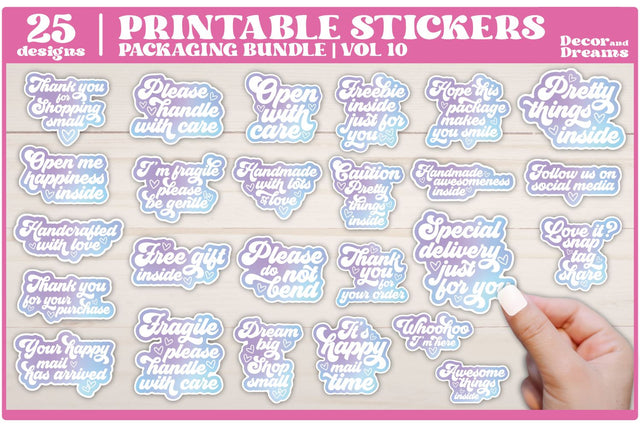 Packaging Sticker Bundle | Small Business Stickers | Vol 10 SVG Decor and Dreams 
