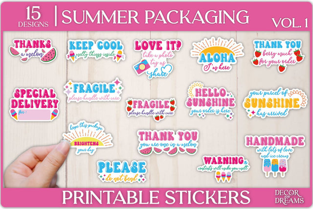 Packaging Sticker Bundle | Summer Packaging Stickers SVG Decor and Dreams 