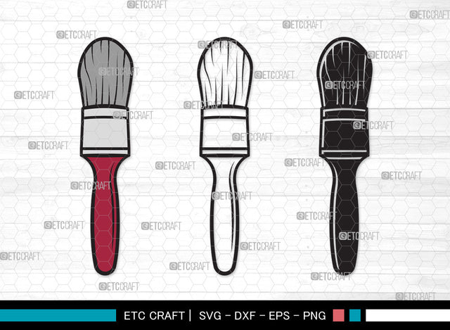 Paint Brush Clipart SVG, Paint Roller Svg, Brushes Svg, Painting Brushes Svg, Paint Brush Icon Svg, Paint Brush Clipart SVG ETC Craft 