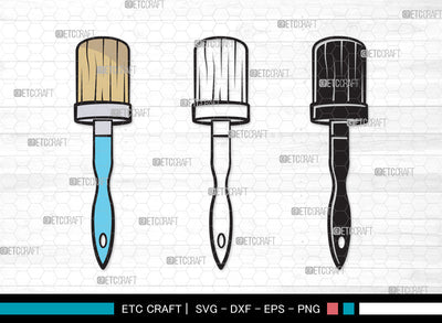 Paint Brush Clipart SVG, Paint Roller Svg, Brushes Svg, Painting Brushes Svg, Paint Brush Icon Svg, Paint Brush Clipart SVG ETC Craft 