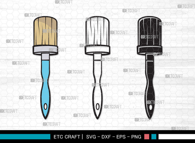 Paint Brush Clipart SVG, Paint Roller Svg, Brushes Svg, Painting Brushes Svg, Paint Brush Icon Svg, Paint Brush Clipart SVG ETC Craft 