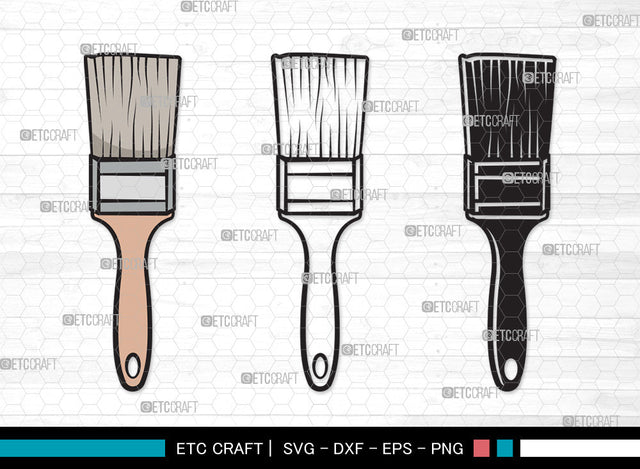 Paint Brush Clipart SVG, Paint Roller Svg, Brushes Svg, Painting Brushes Svg, Paint Brush Icon Svg, Paint Brush Clipart SVG ETC Craft 