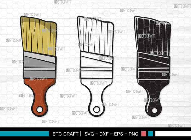 Paint Brush Clipart SVG, Paint Roller Svg, Brushes Svg, Painting Brushes Svg, Paint Brush Icon Svg, Paint Brush Clipart SVG ETC Craft 