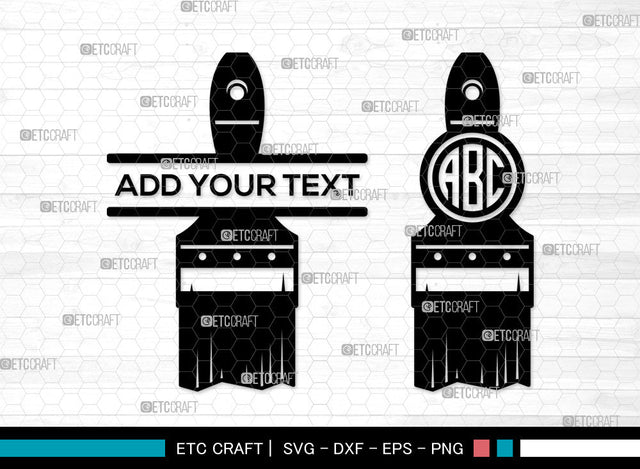Paint Brush monogram SVG, Split Monogram SVG, Paint Roller Svg, Brushes Svg, Painting Brushes Svg, Paint Brush Icon Svg, Paint Brush SVG ETC Craft 