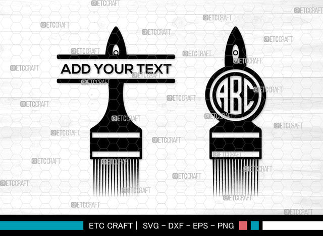 Paint Brush monogram SVG, Split Monogram SVG, Paint Roller Svg, Brushes Svg, Painting Brushes Svg, Paint Brush Icon Svg, Paint Brush SVG ETC Craft 