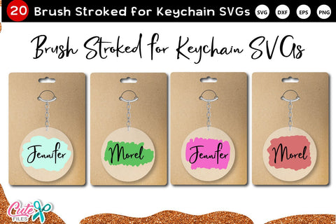 Paint Brush Stroke keychain SVG Bundle for crafters SVG Cute files 
