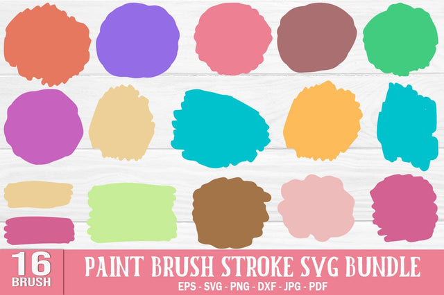 Paint Brush Stroke SVG Bundle Hand Drawing SVG FiveStarCrafting 