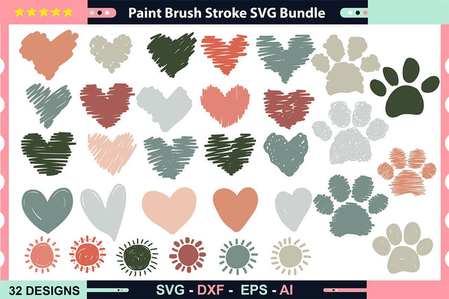 Paint Brush Stroke SVG Bundle SVG shah alam 