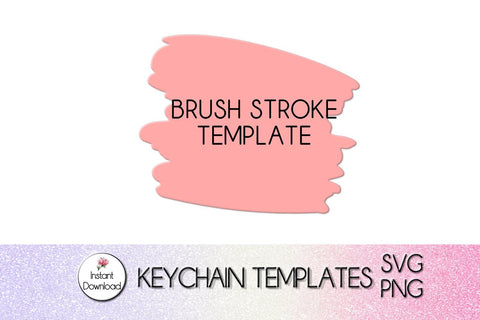 Paint Brush Strokes svg, Keychain PNG, Circle Keyring, keychain template svg mini bundle, diy Keychain, Monogram Keychains SVG LaurelMagnoliaDesign 