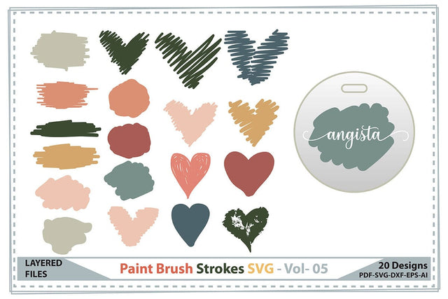 Paint Brush Strokes SVG vol-5 SVG shah alam 