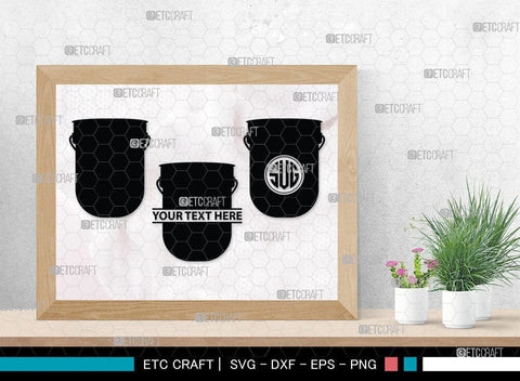 Paint Bucket Monogram, Paint Bucket Silhouette, Painter Svg, Painting Svg, Construction Svg, Paint Can Svg, SB00081 SVG ETC Craft 